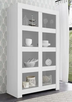 Soggiorno Cuma linea Clear in Bianco Opaco