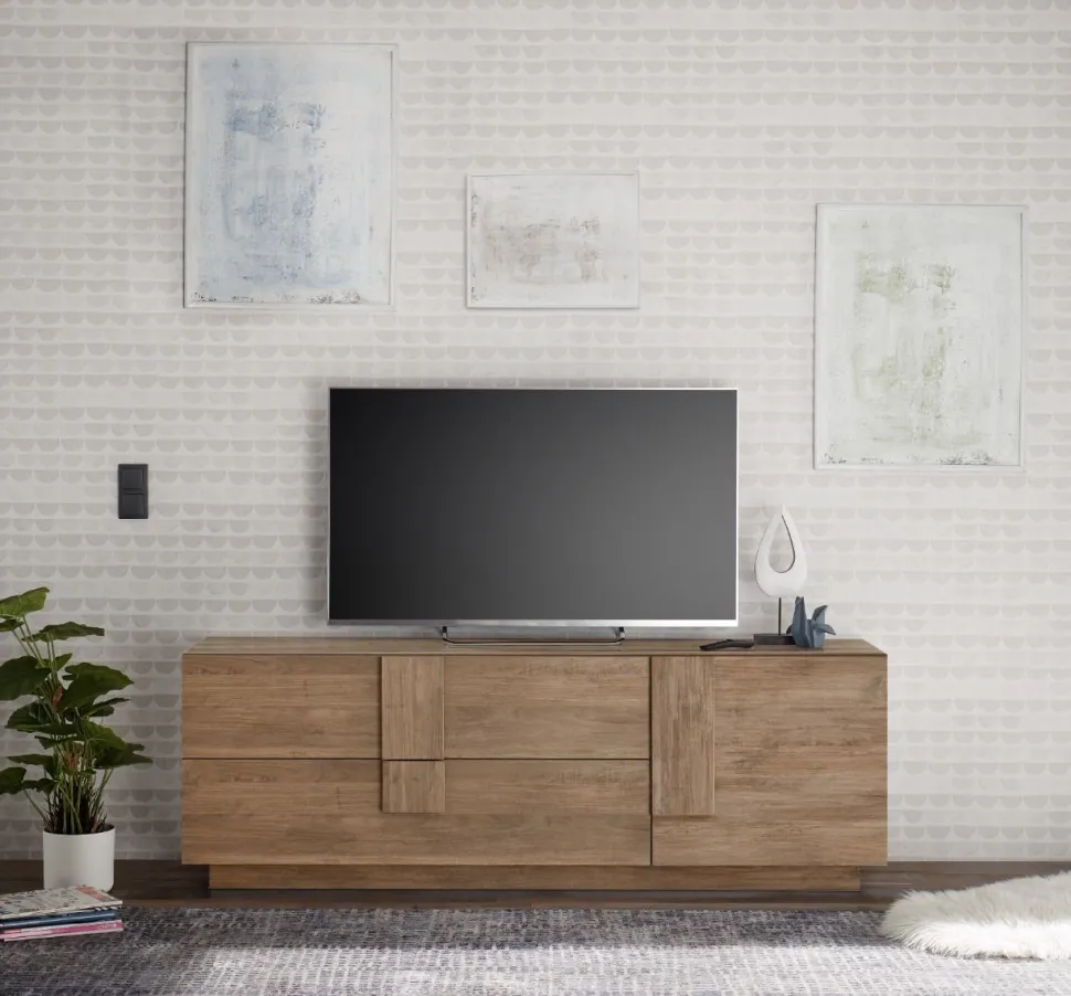 Soggiorno Diana linea Sax in finitura Rovere Mercure
