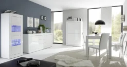 Soggiorno Gian linea Basic in Bianco lucido