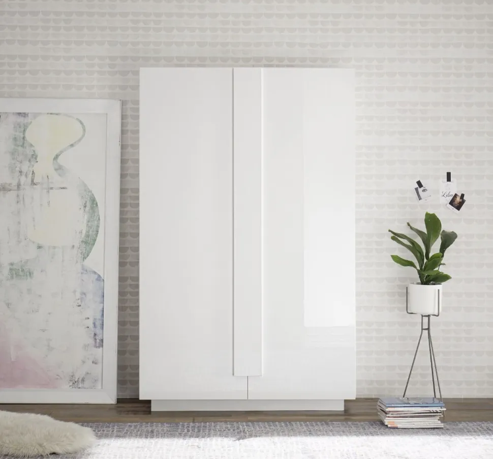Soggiorno Giunone linea Sax in finitura Bianco Lucido