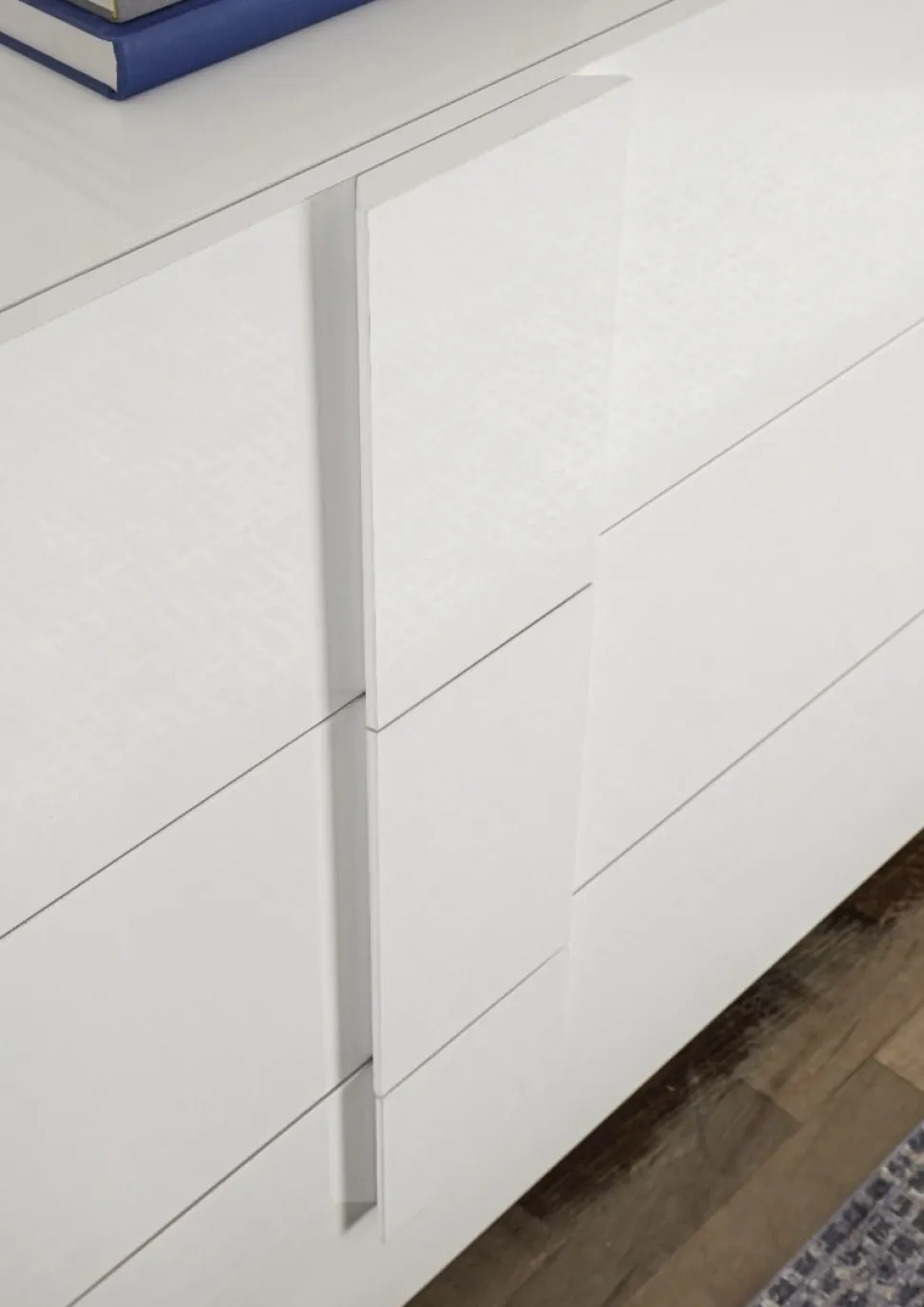 Soggiorno Giunone linea Sax in finitura Bianco Lucido