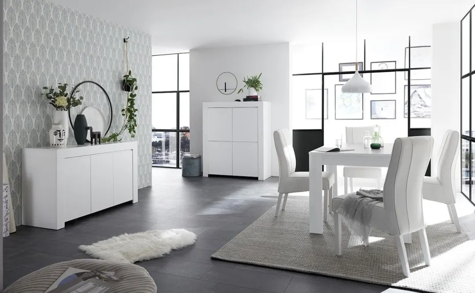 Soggiorno Mail linea Clear in Bianco Opaco