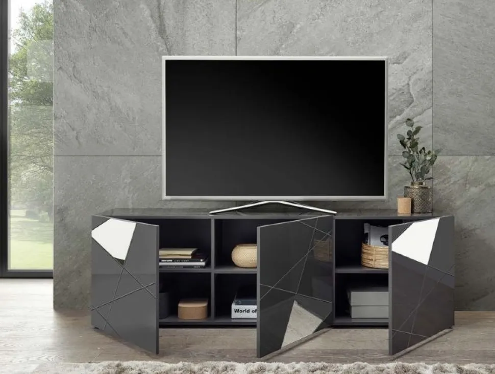 Soggiorno Pam linea Gamma in Grigio Lucido