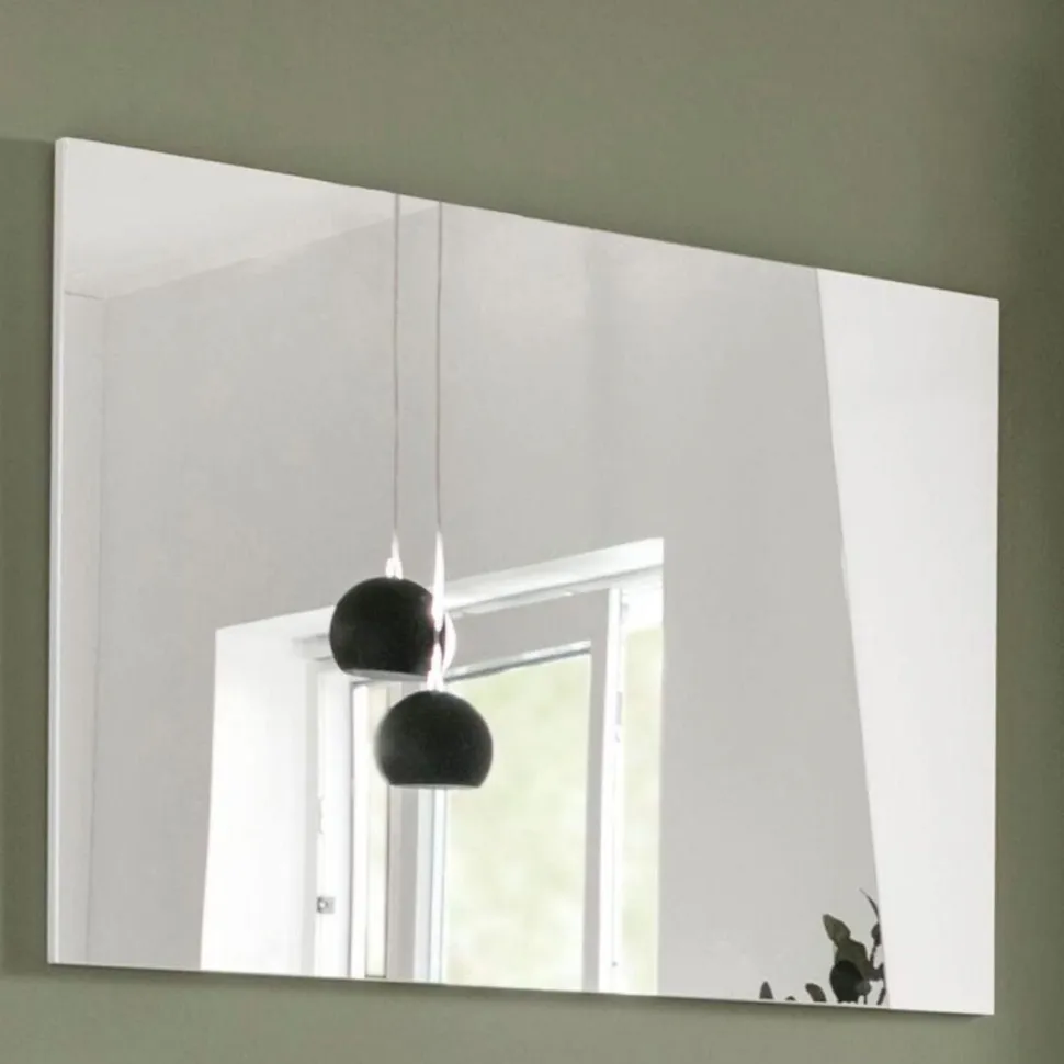 Specchiera da ingresso linea Virgola finitura Bianco Lucido