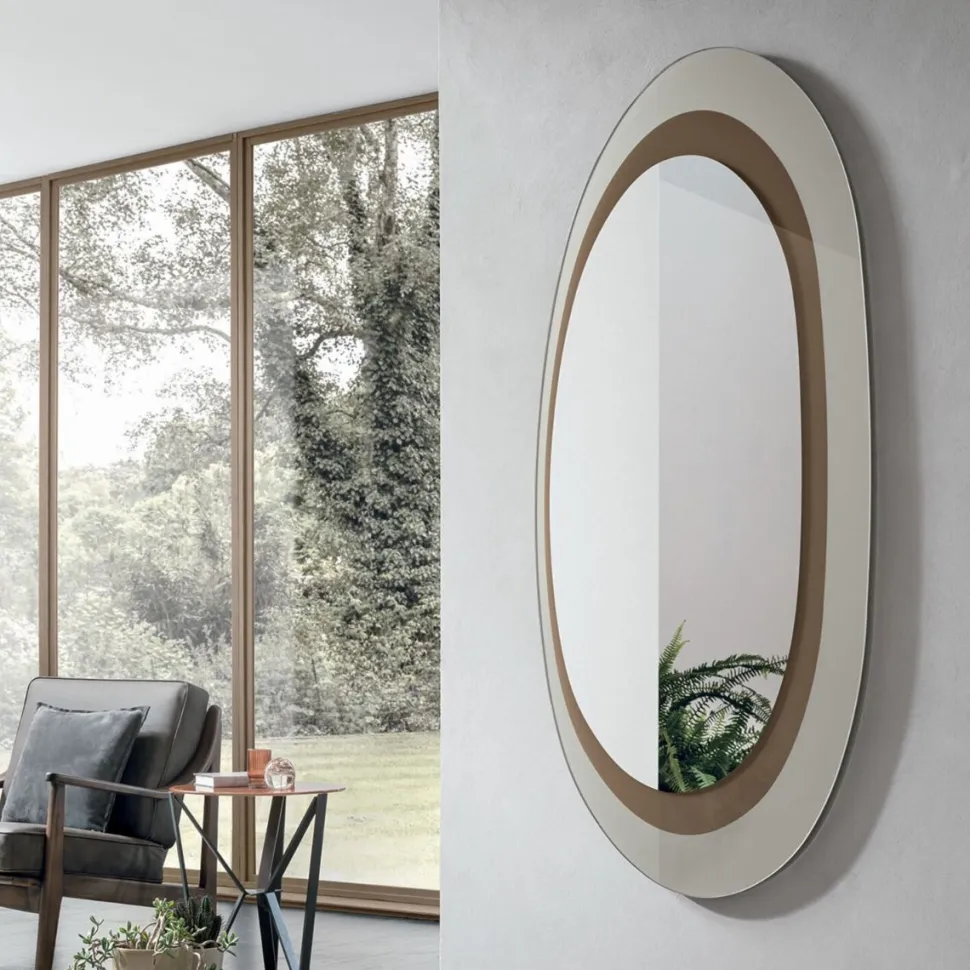 Specchiera ovale Nefti disponibile in 2 colori