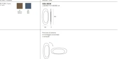 Specchiera ovale Nefti disponibile in 2 colori