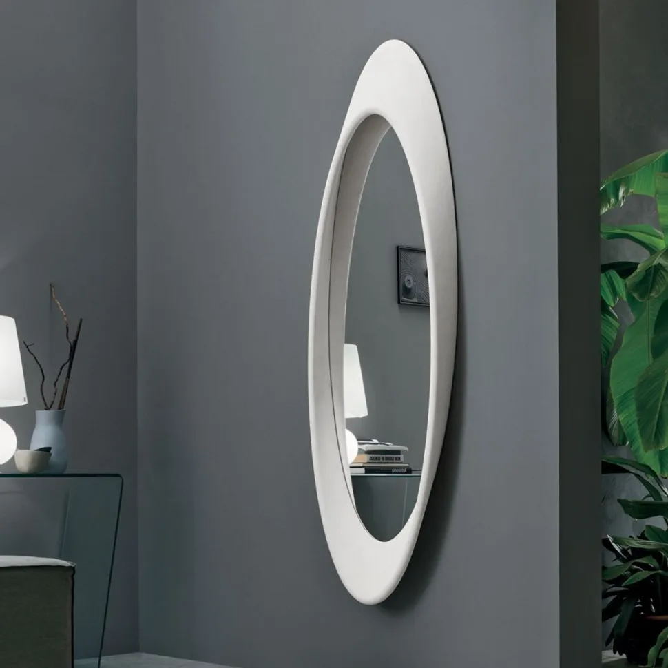 Specchiera ovale Pleasure disponibile in 5 colori o verniciata con RAL a scelta