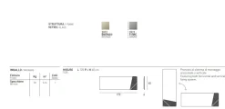 Specchiera rettangolare reversibile Iside disponibile in 2 colori