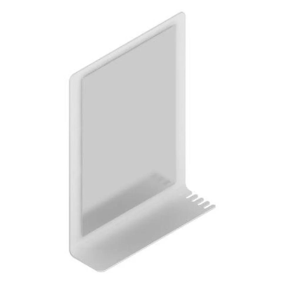 Specchio Alluminium con mensola integrata disponibile in vari colori