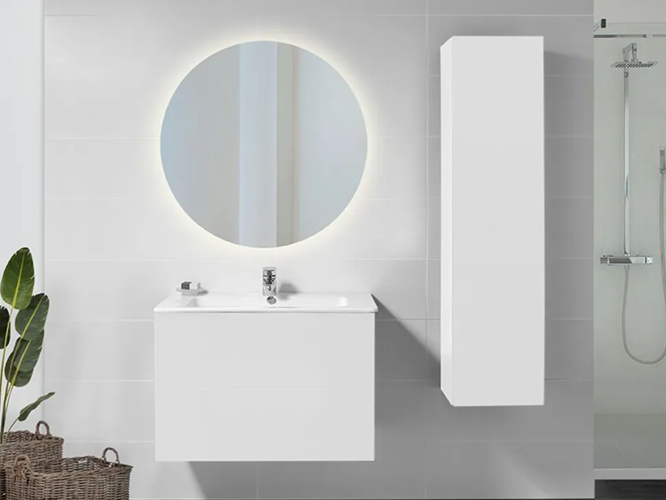 Specchio da bagno Cassiopea con Illuminazione LED decorativa, diametro 60 cm