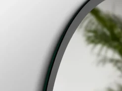 Specchio da bagno con cornice nera Zeus con Illuminazione LED decorativa