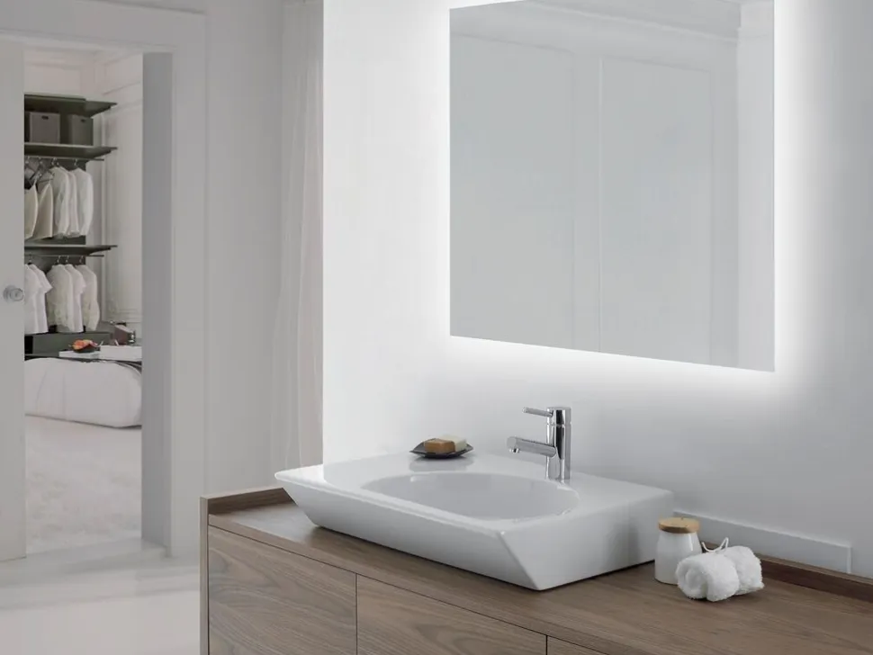 Specchio da bagno rettangolare Centaurus con Illuminazione LED decorativa