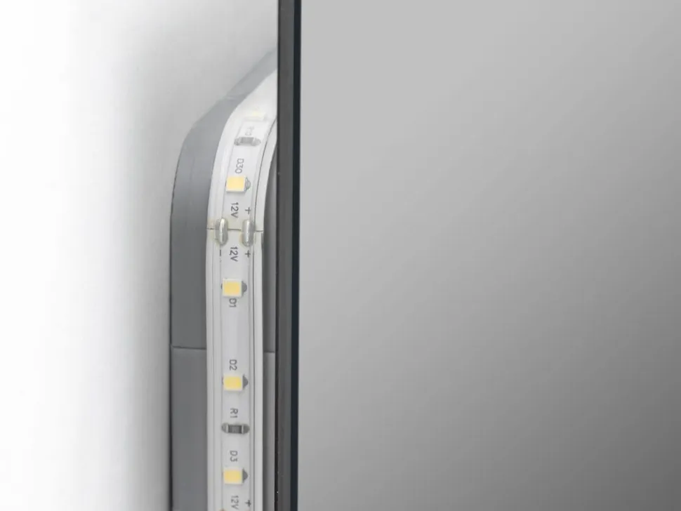 Specchio da bagno rettangolare Centaurus con Illuminazione LED decorativa
