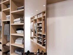 Speccio estraibile con porta oggetti per interno armadio in Alluminio e Tecnoplastica