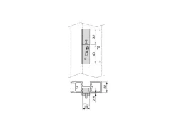 Staffe per 1 ripiano in legno, 1 modulo e 1 asta di sospensione, lunghezza 1 m Zero, Zama, Verniciato nero testurizzato