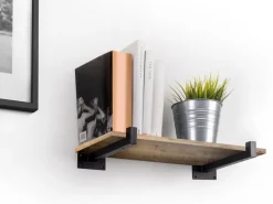 Supporti per mensole in legno Shelf dritto con tubo quadro disponibile in 2 colori