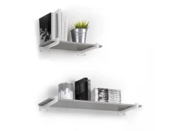 Supporti per mensole in legno Shelf dritto con tubo quadro disponibile in 2 colori