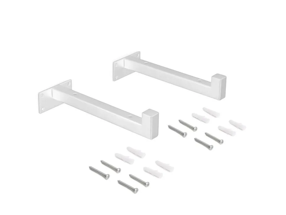 Supporti per mensole in legno Shelf dritto con tubo quadro disponibile in 2 colori