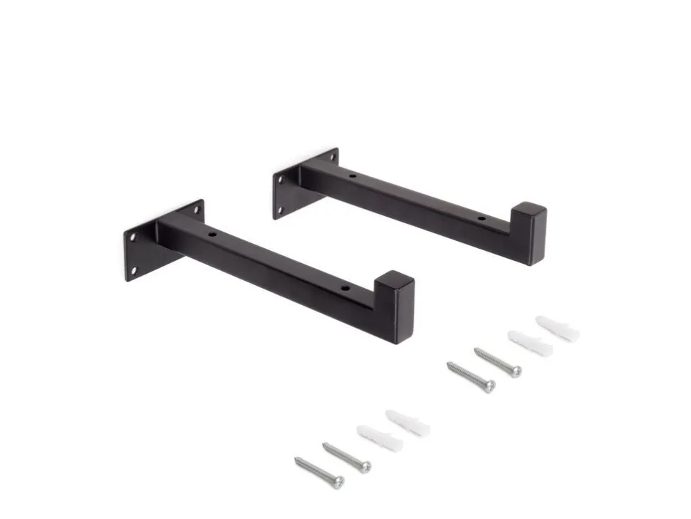 Supporti per mensole in legno Shelf dritto con tubo quadro disponibile in 2 colori