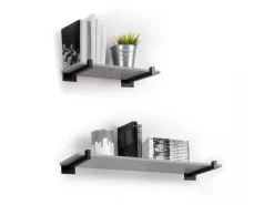 Supporti per mensole in legno Shelf dritto con tubo quadro disponibile in 2 colori