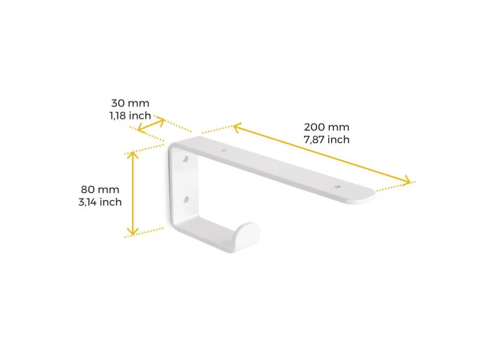 Supporti per mensole in legno Shelf con gancio integrato disponibile in 2 colori