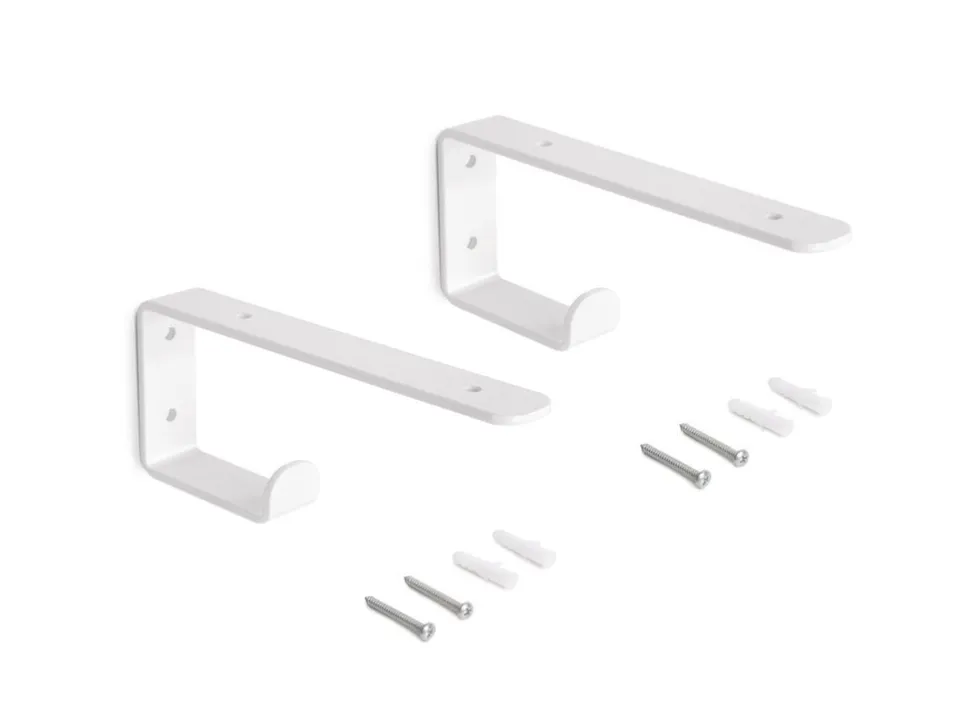 Supporti per mensole in legno Shelf con gancio integrato disponibile in 2 colori