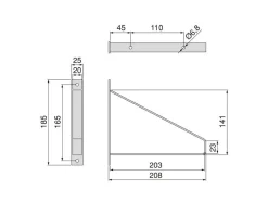 Supporti per mensole in legno Shelf con forma triangolare disponibile in 2 colori