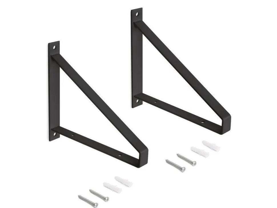 Supporti per mensole in legno Shelf con forma triangolare disponibile in 2 colori