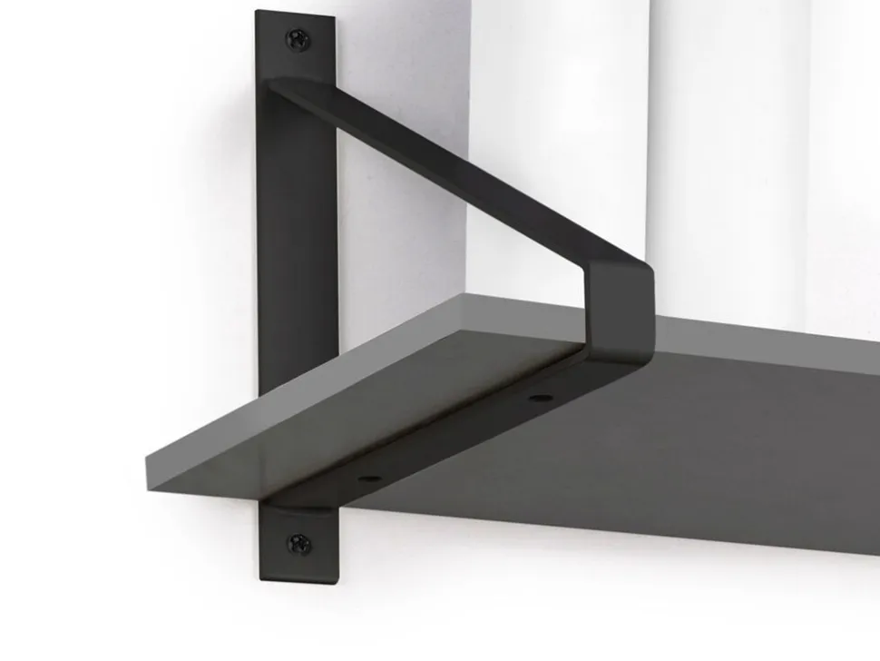 Supporti per mensole in legno Shelf con forma triangolare disponibile in 2 colori