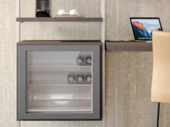 Supporti per 3 ripiani in Legno e 1 modulo per struttura Zero, Zama, Verniciato grigio pietra