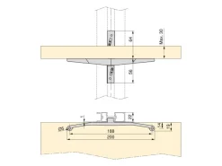 Supporti per 3 ripiani in Legno e 1 modulo per struttura Zero, Zama, Verniciato grigio pietra