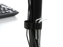 Supporto da tavolo per monitor inclinabile e girevole a 360° singolo o doppio