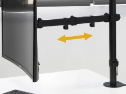 Supporto da tavolo per monitor inclinabile e girevole a 360° singolo o doppio