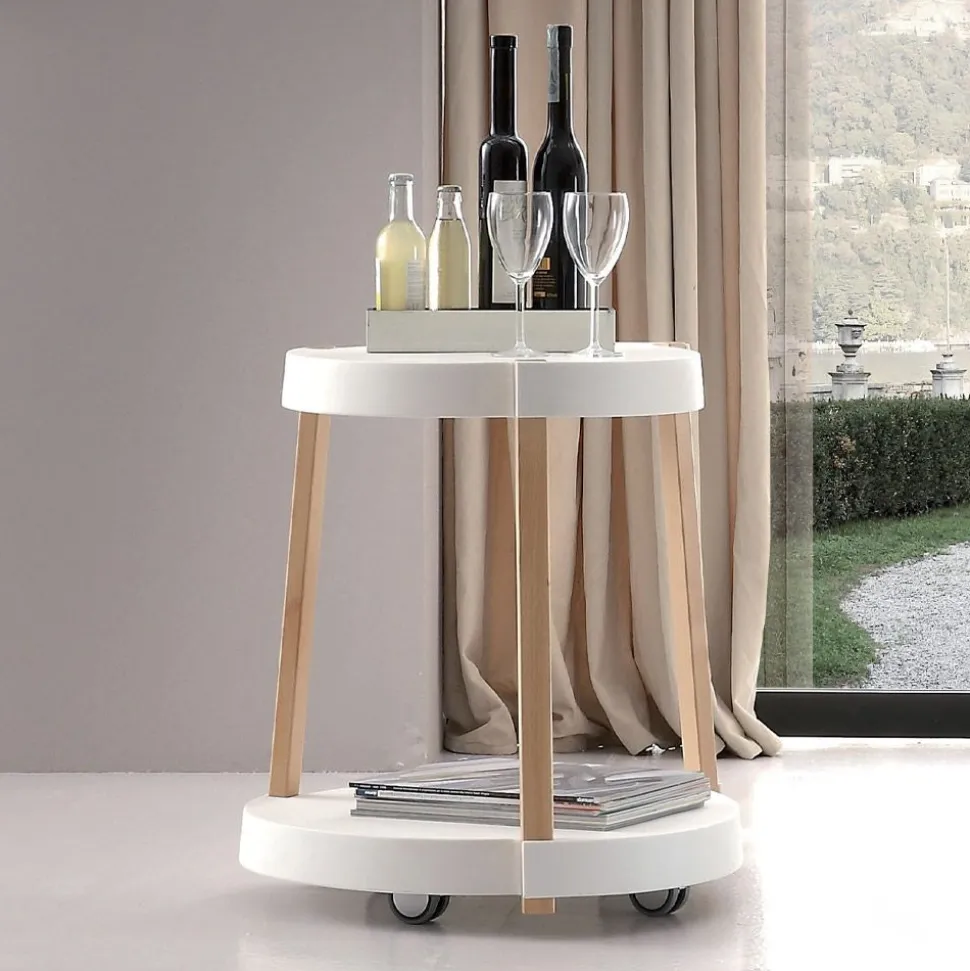 Tavolino carrello con ruote Oasi