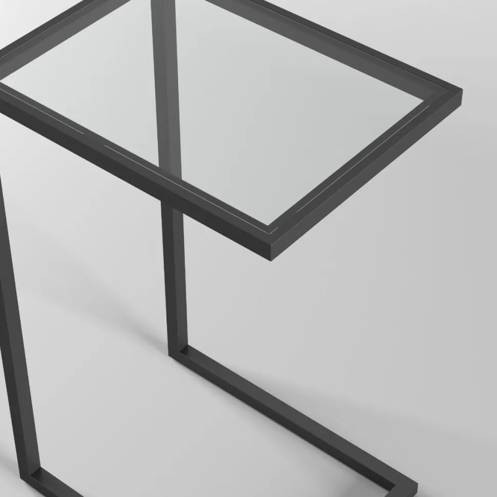 Tavolino da divano in alluminio e vetro personalizzabile