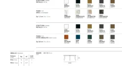 Tavolino da salotto con piano in vetro o gres Kyoto disponibile in vari colori