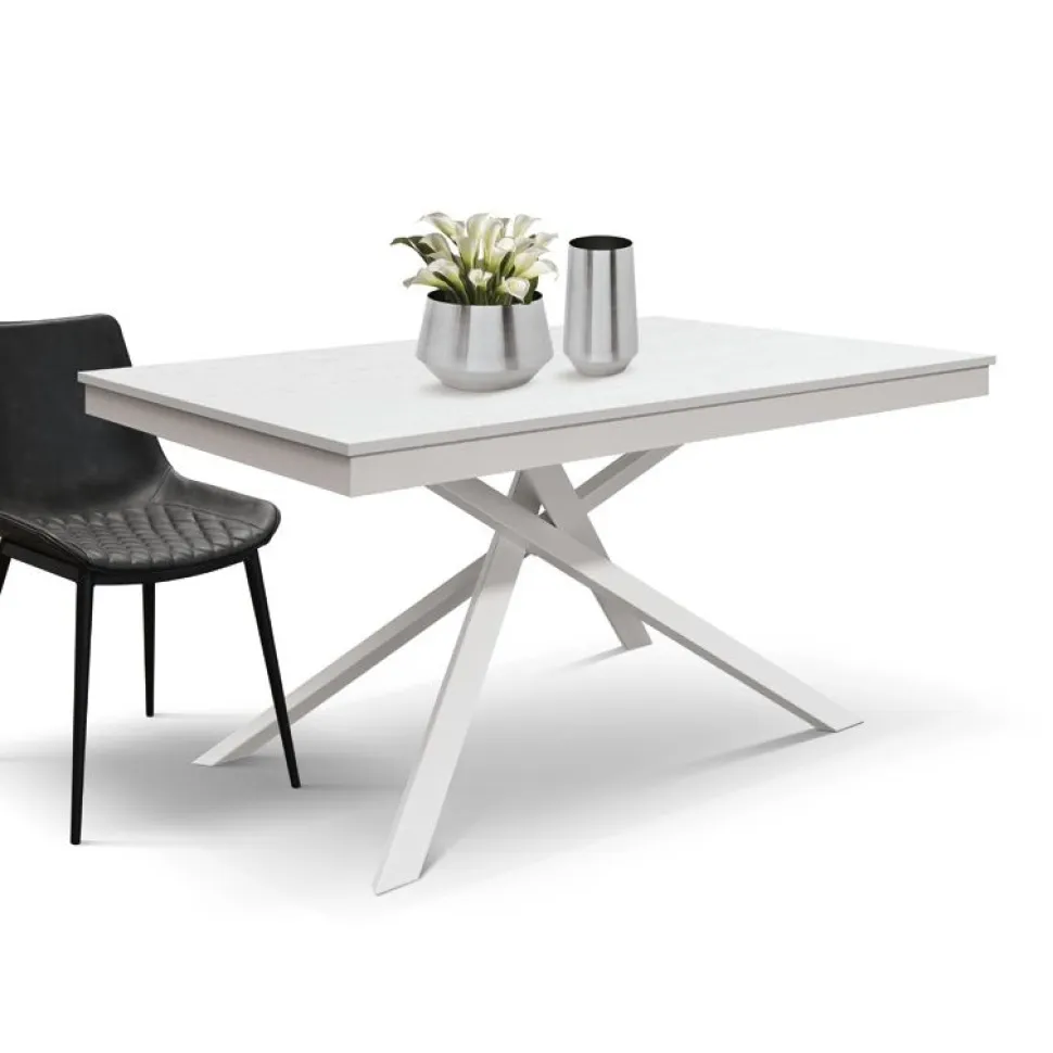 Tavolo allungabile Anna finitura Bianco Frassino disponibile in 3 misure