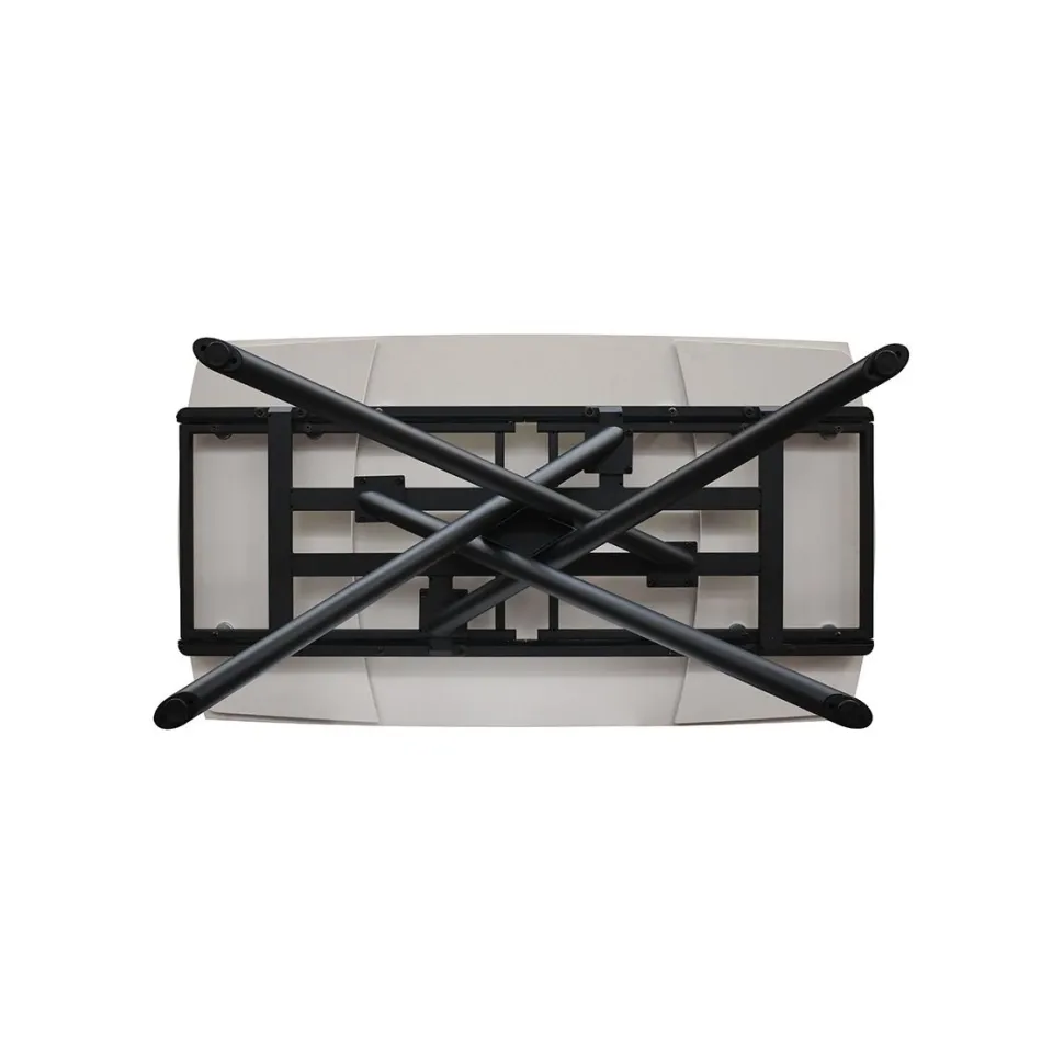 Tavolo Allungabile con base Metallo arrotondata e piano Ceramica Bianco Statuario in 2 misure