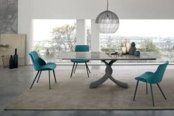 Tavolo allungabile con piano girevole Twist disponibile in vari colori
