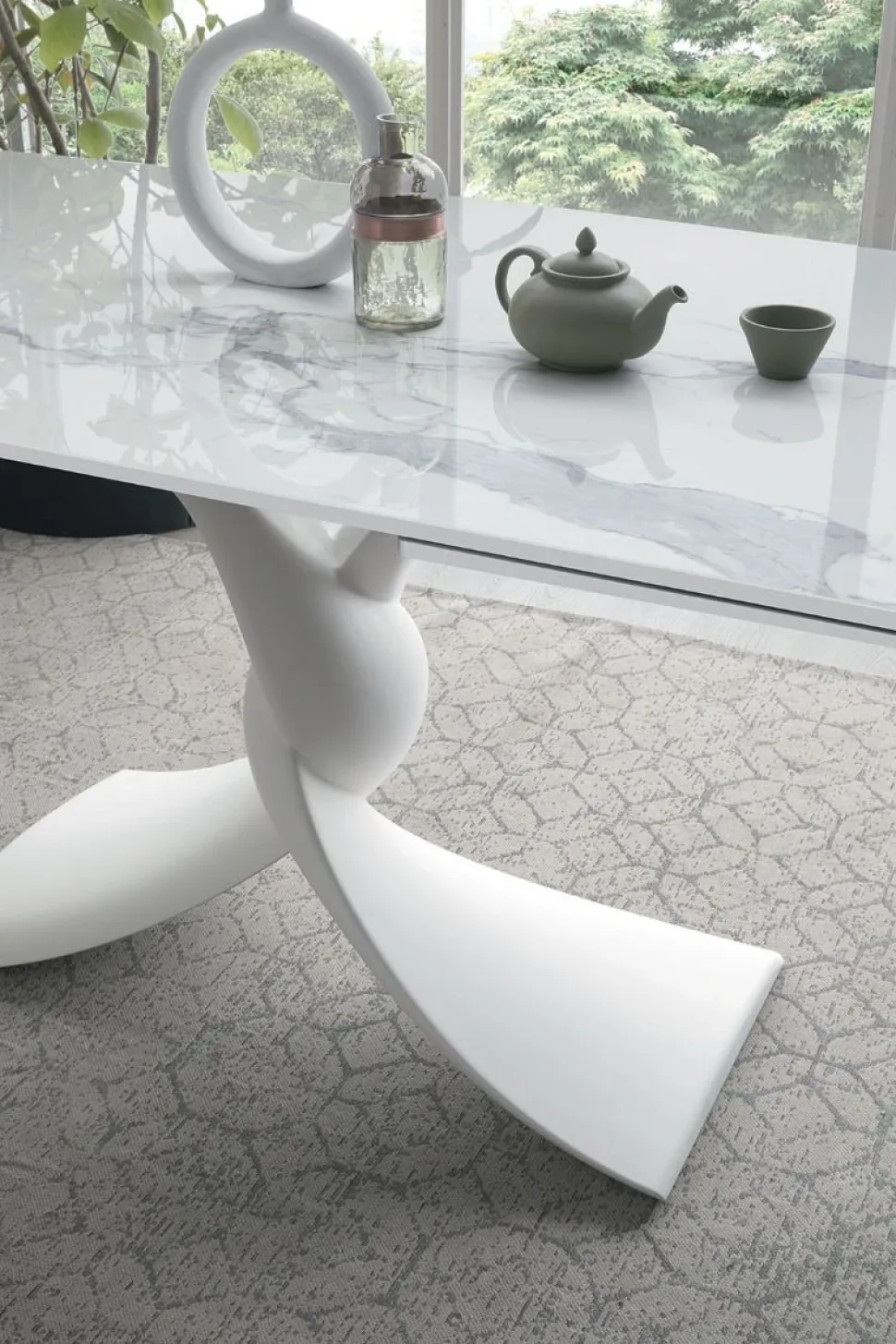 Tavolo allungabile con piano girevole Twist disponibile in vari colori