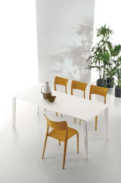 Tavolo allungabile con piano rettangolare in gres porcellanato Efesto disponibile in vari colori L 130