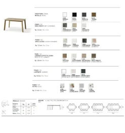 Tavolo allungabile con piano rettangolare in gres porcellanato Efesto disponibile in vari colori L 130