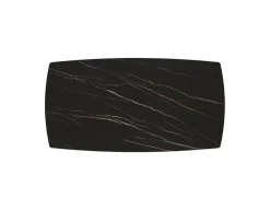 Tavolo allungabile con struttura in metallo e piano arrotondato in ceramica Romina disponibile in 2 misure