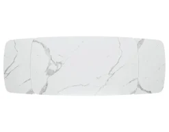 Tavolo allungabile con struttura in metallo e piano in ceramica Emma