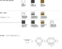 Tavolo allungabile Copernico disponibile in vari colori L 120 o L 160