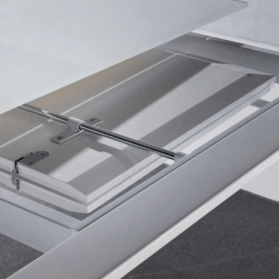 Tavolo allungabile Diamante con piano in Vetro Temperato