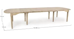 Tavolo allungabile in legno massello Bedford