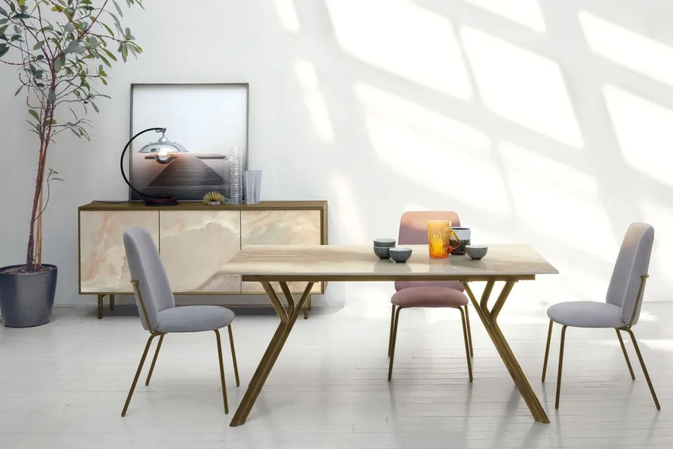 Tavolo allungabile Katana in laminato effetto legno disponibile in vari colori L 130