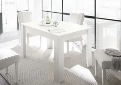Tavolo allungabile linea Clear in Bianco Opaco