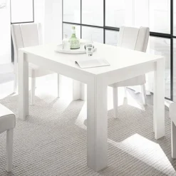 Tavolo allungabile linea Clear in Bianco Opaco